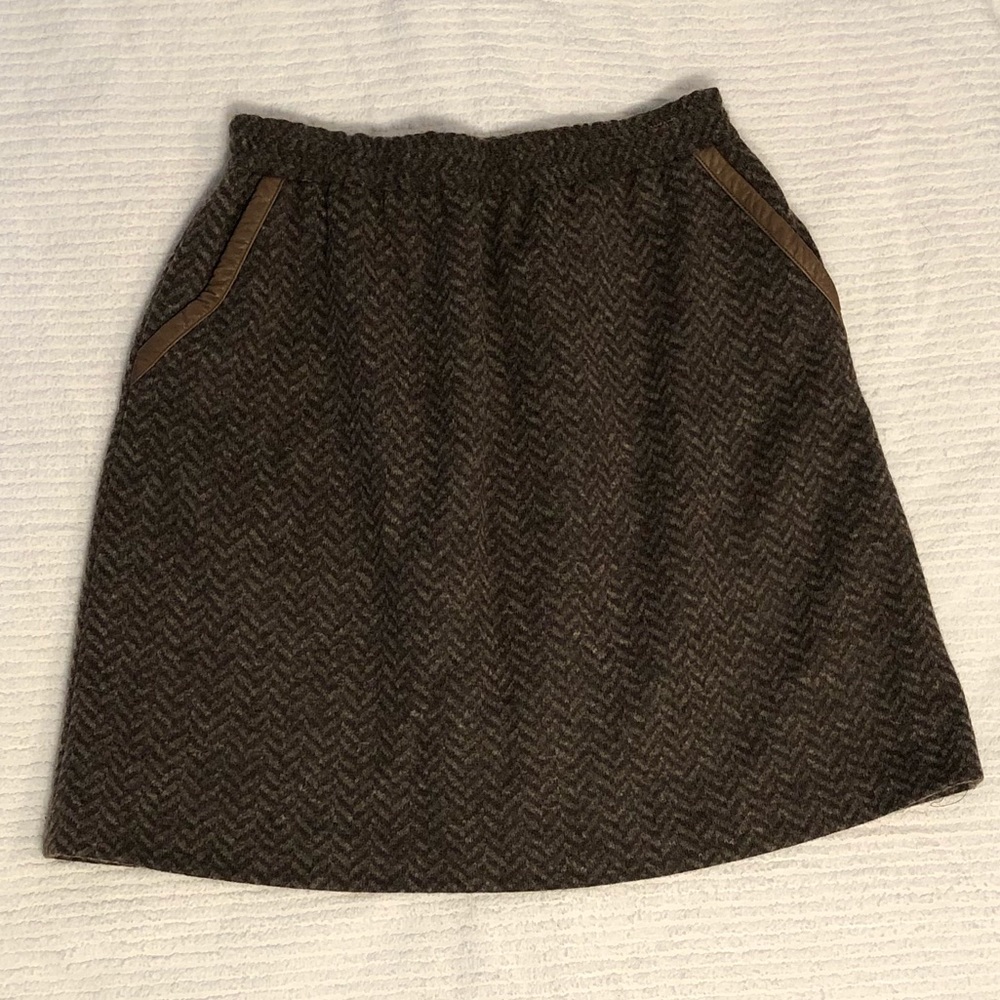 J. Crew | Brown Wool Bell Skirt